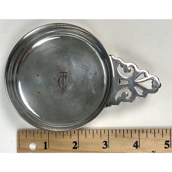 Antique APOLLO Bernard Rice Sons EPC Silverplate 5" PORRINGER BOWL Monogram 8144 - Picture 5 of 5